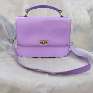 J.Crew Lavender Leather Edie Purse